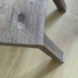 Brutalist teak stool
