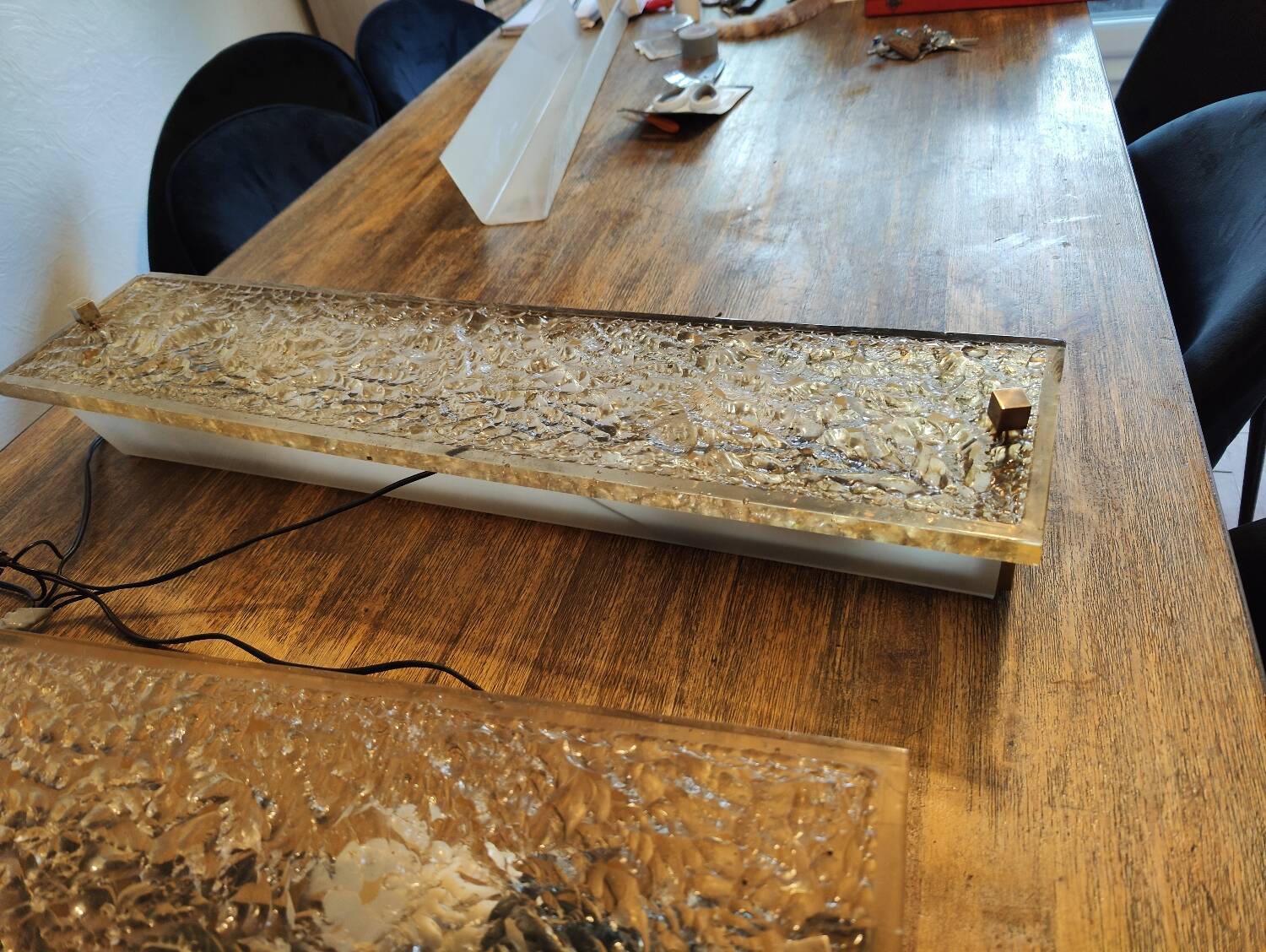 Pair of large Dallux wall lights attributed to Pierre Disderot.