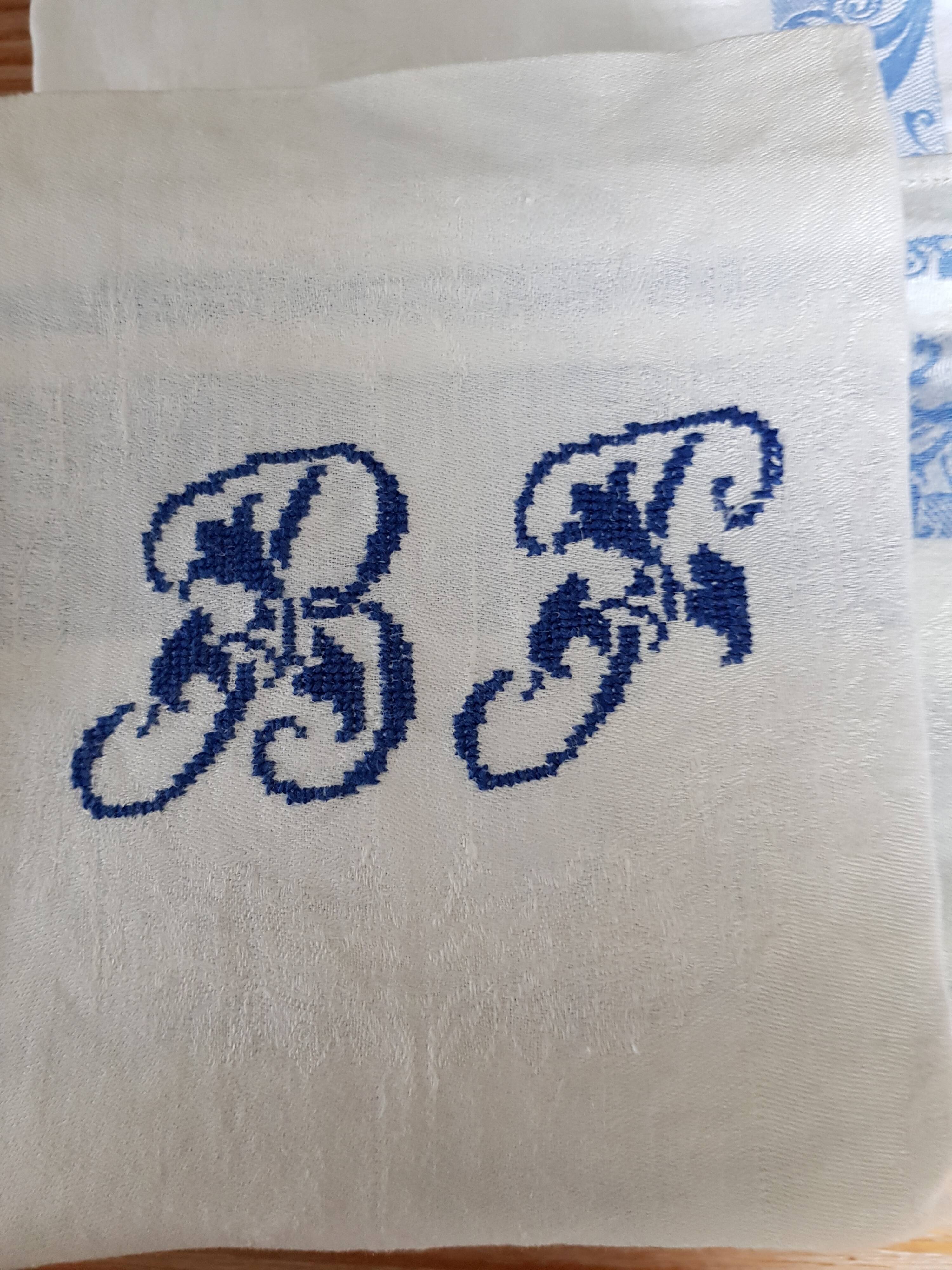 Embroidered antique tablecloth