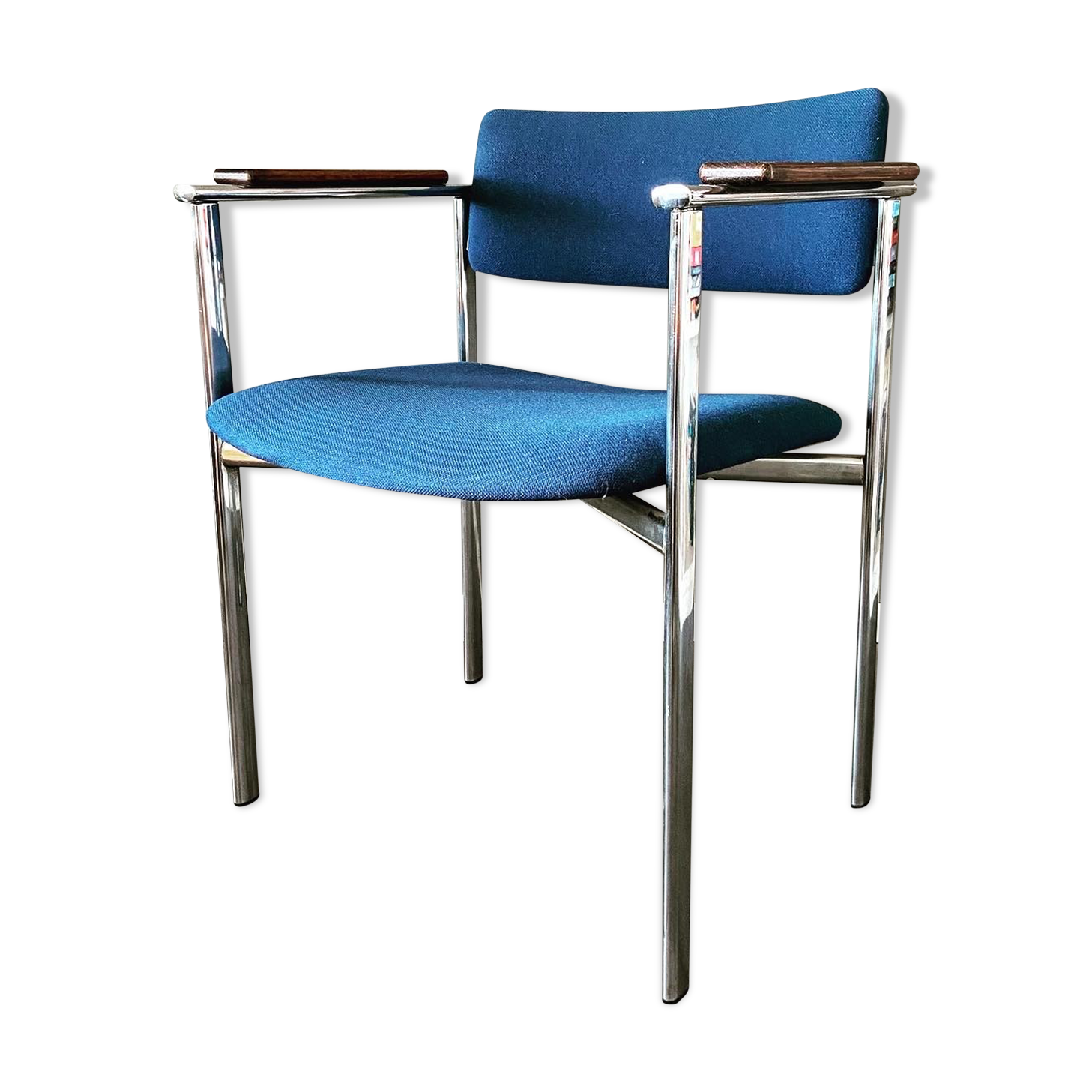 Tubular steel armchair Kiki by Ilmari Tapiovaara for Merva Finland 1960