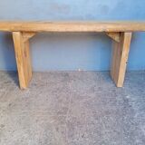 Bench 110 cm old solid wood with patina