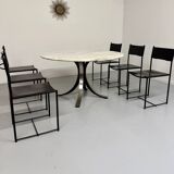 Round marble table T69 design Osvaldo Borsani for Tecno year 70