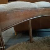 Ancien tabouret velours