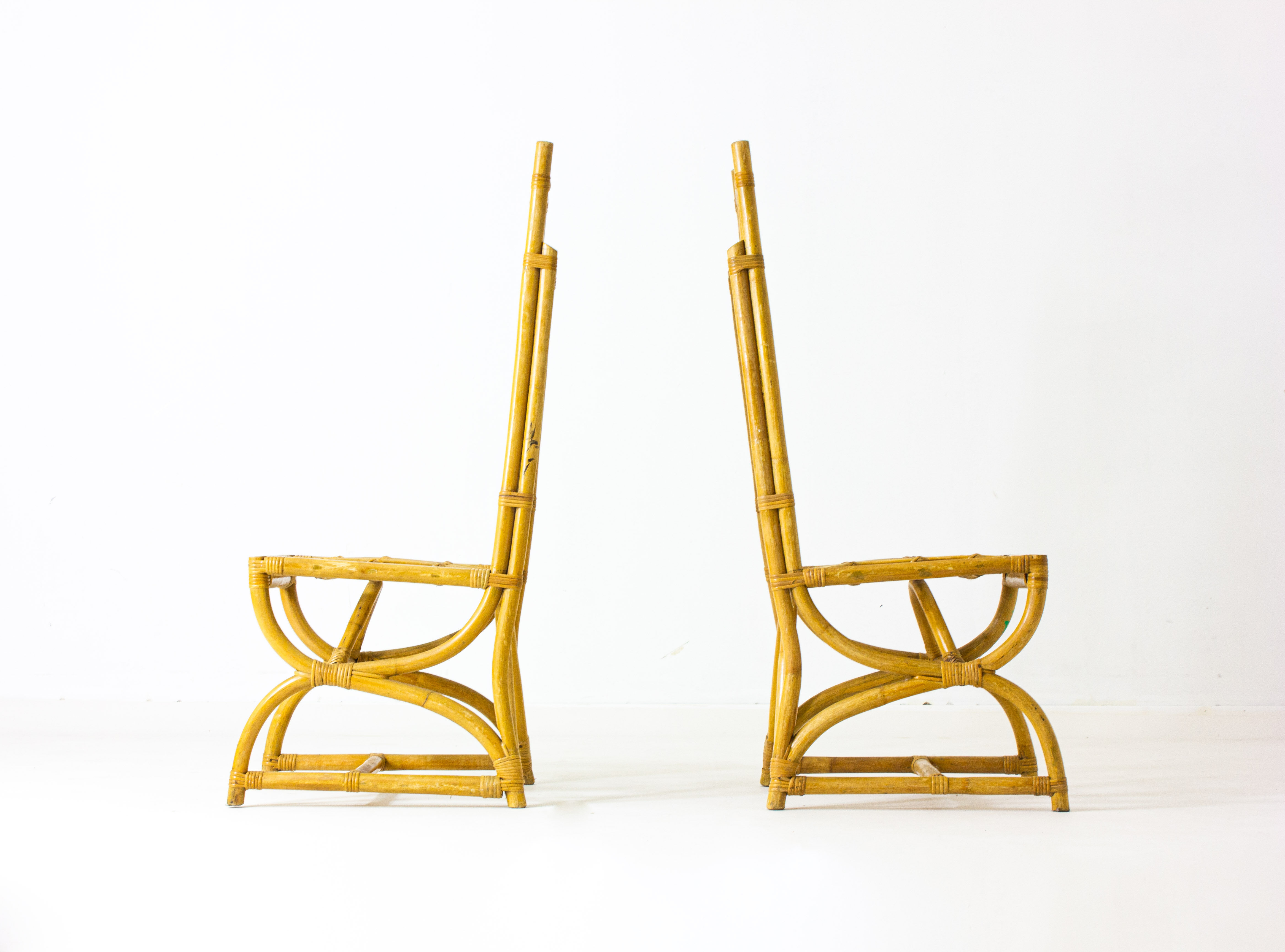Tropical vintage bamboo chairs