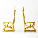 Tropical vintage bamboo chairs