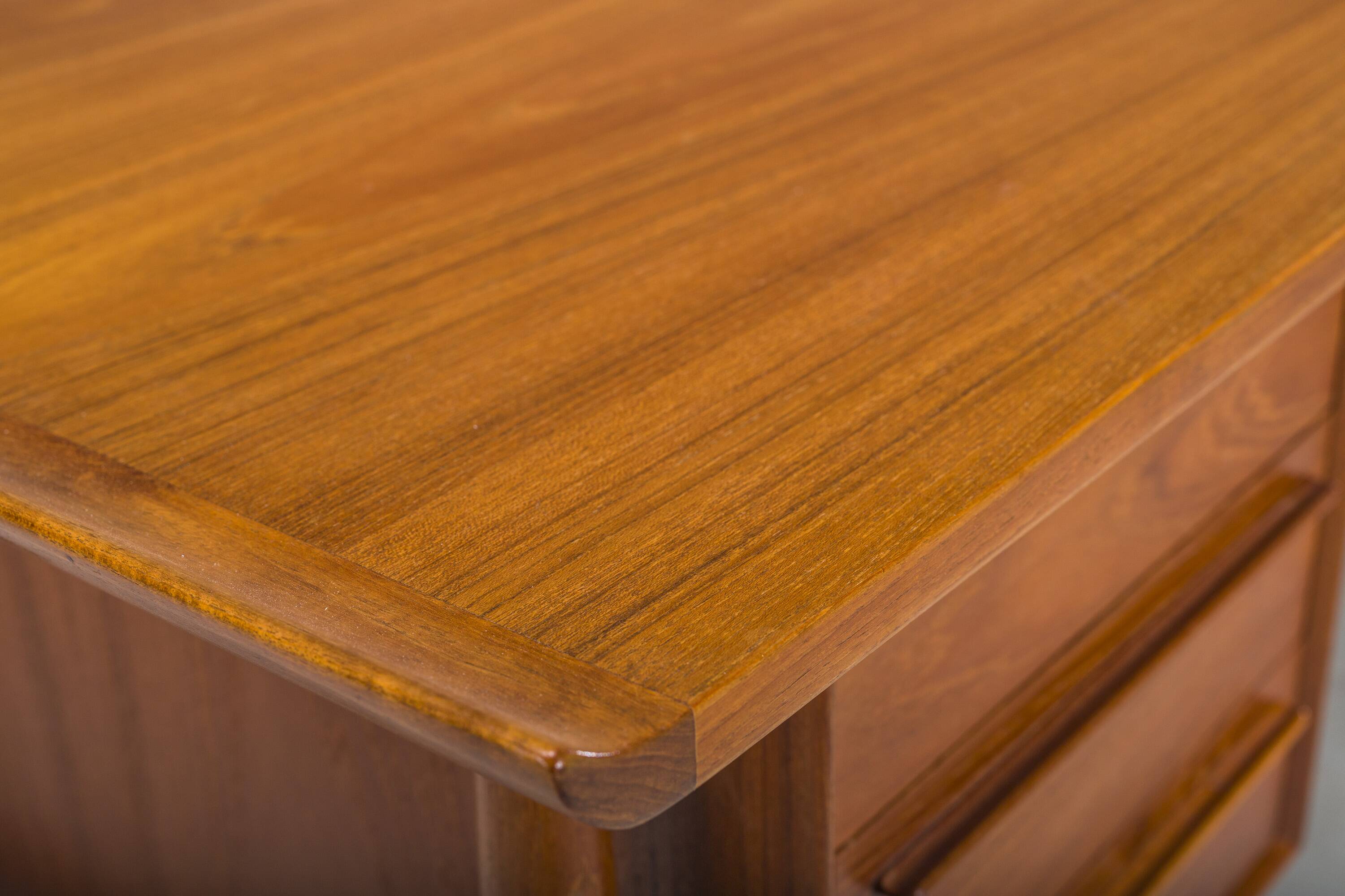 Danish Teak Executive Desk by Arne Vodder for H.P. Hansen, 1960s