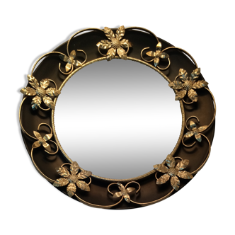 Black witch mirror of the 60s - 43cm