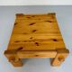 Vintage brutalist coffee table Swedish pine design Yngve Ekström Swedese