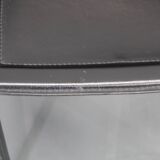 1980s Set of Four Dining Chairs in Leather in Matteo Grassi Style, Italy