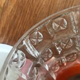 Vintage Glass Globe Pendant 70' Orange Band Electrical System New