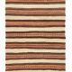 Red & Beige Striped Accent Vintage Kilim Rug, 64x104Cm
