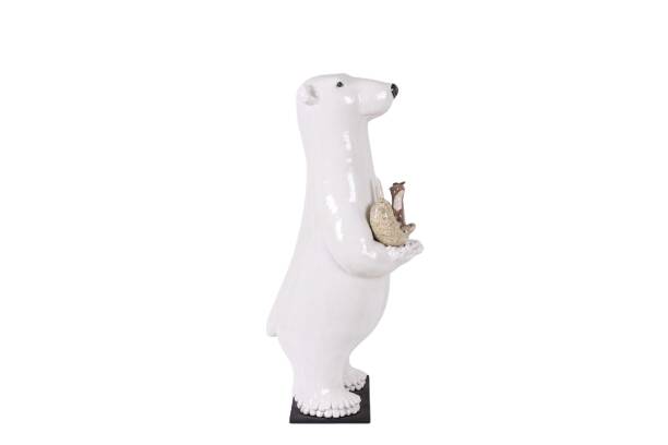 Valérie Courtet. Ours présentant 3 animaux. Contemporain.