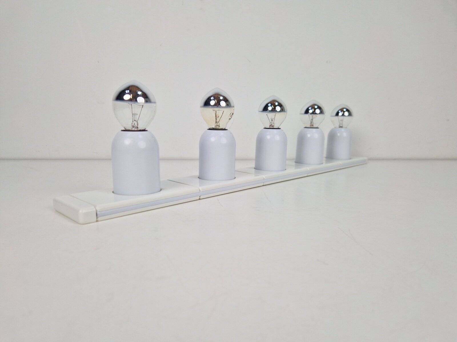 Vintage Space Age Domino Wall Lamp in White from Targetti Sarkey, 1970s