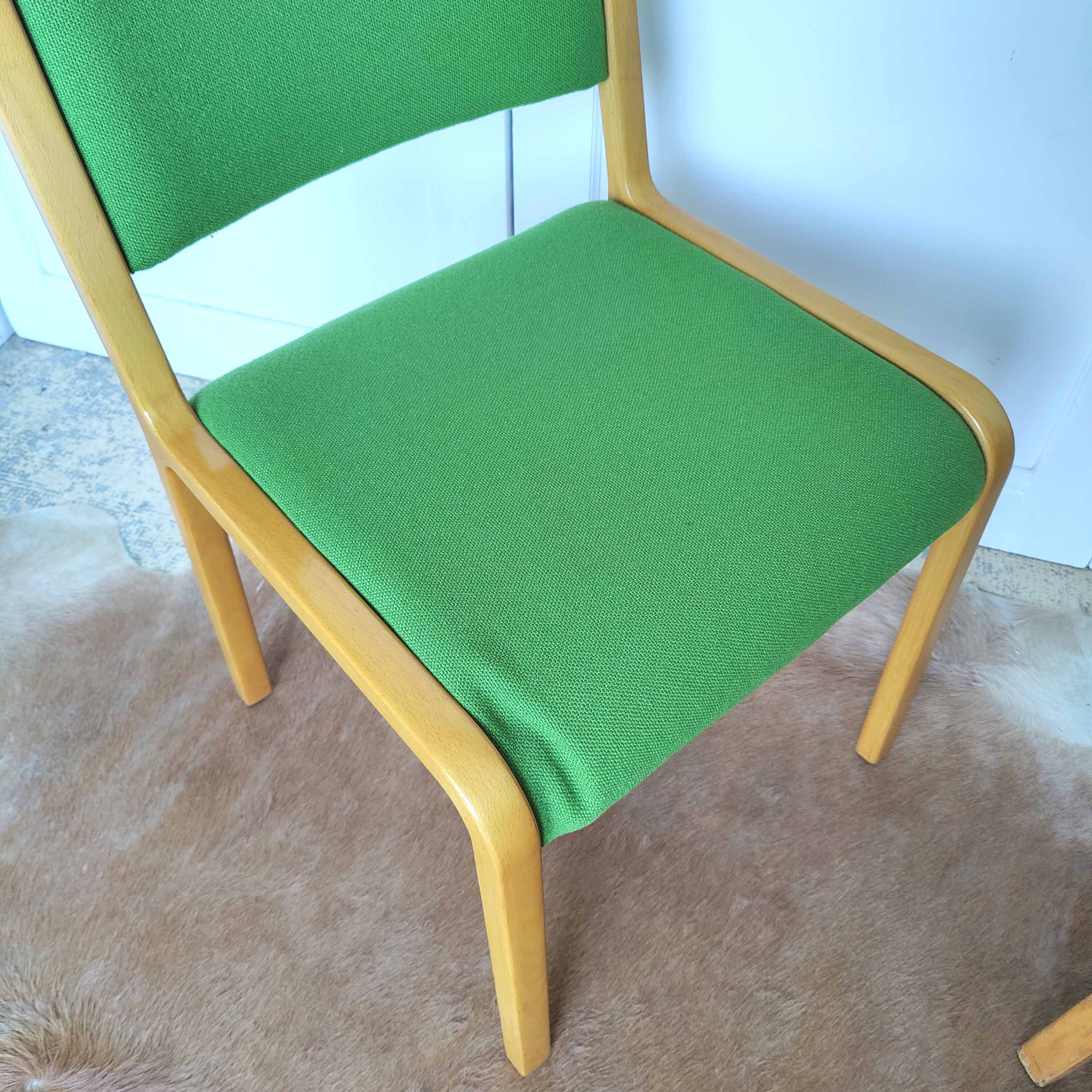 Curved wooden chairs design Wilhelm Ritz pou Wilkhahn 60s