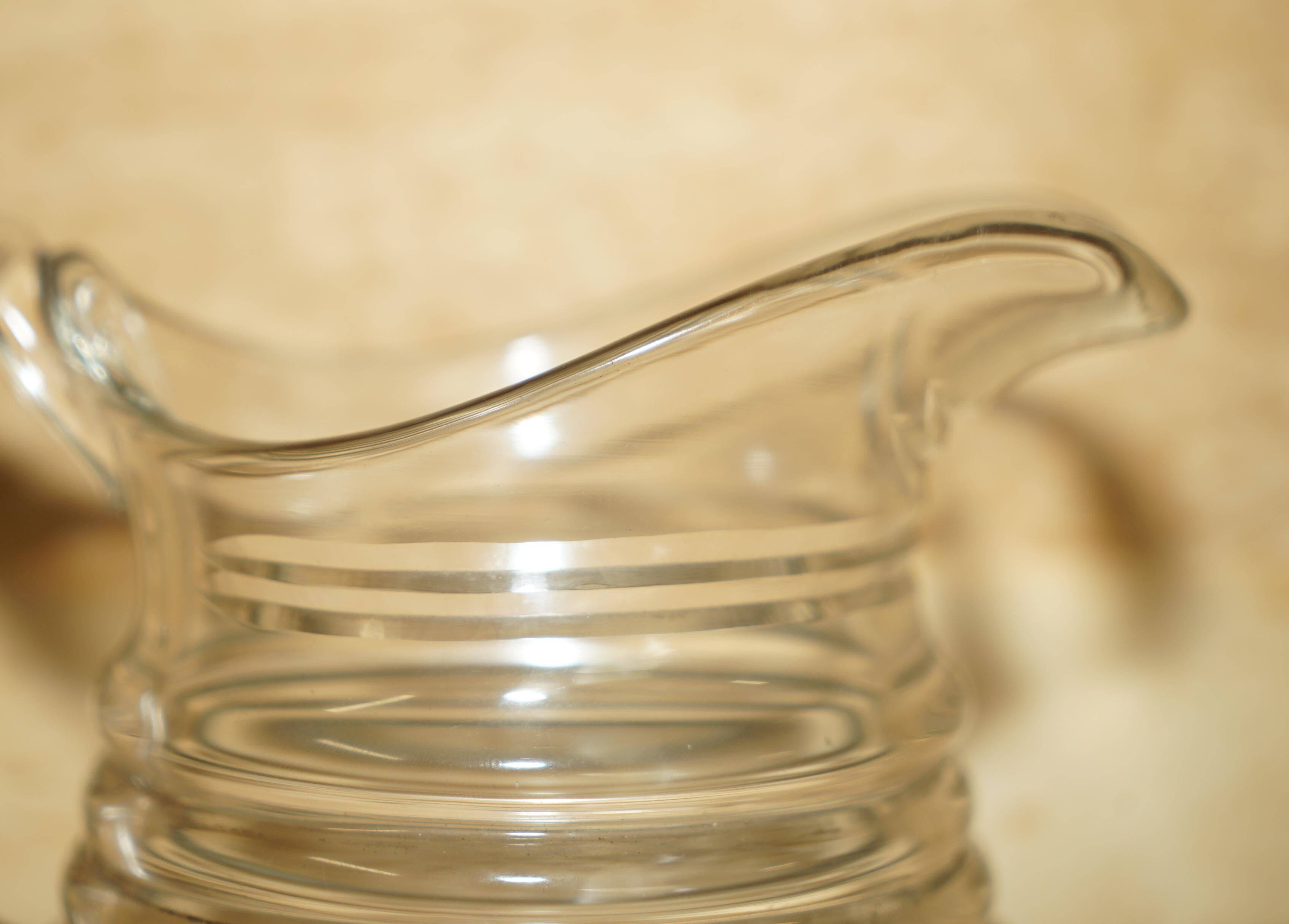 Vintage pair of cut glass Art Deco decanters circa 1930.