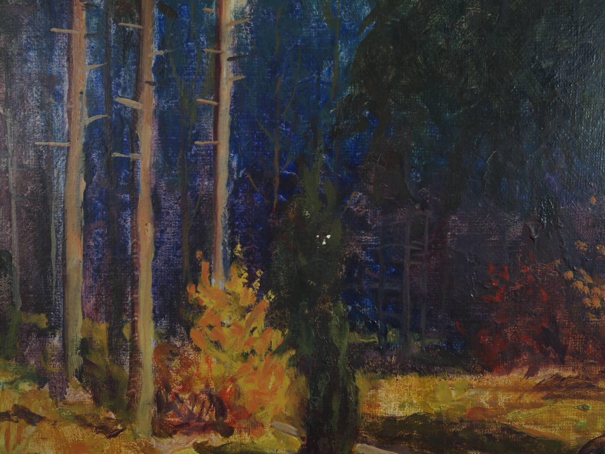 Painting „The Autumn Forest”, Scandinavian design, 1960s