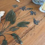 Farmhouse table with turned solid wood legs