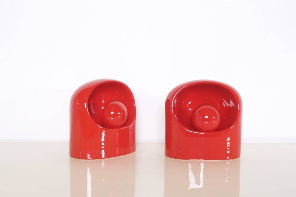 Set of Ceramic Table Lamps by Marcello Cuneo for Gabbianelli, 1960s