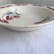 Plat creux ancien Badonviller décor tulipes
