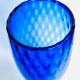 Bright blue textured glass vase from the 60s-70s, Italy, Empoli