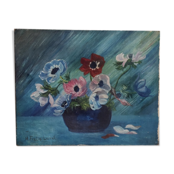Painting on canvas by H. Fretin-Lunel