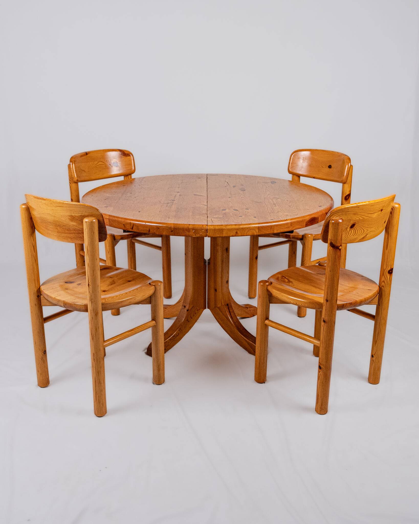 Set of 4 pine chairs by Rainer Daumiller, Denmark, 1970s