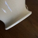 Neo-classical baluster lamp in cracked white earthenware from the 1970s.