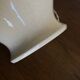 Neo-classical baluster lamp in cracked white earthenware from the 1970s.