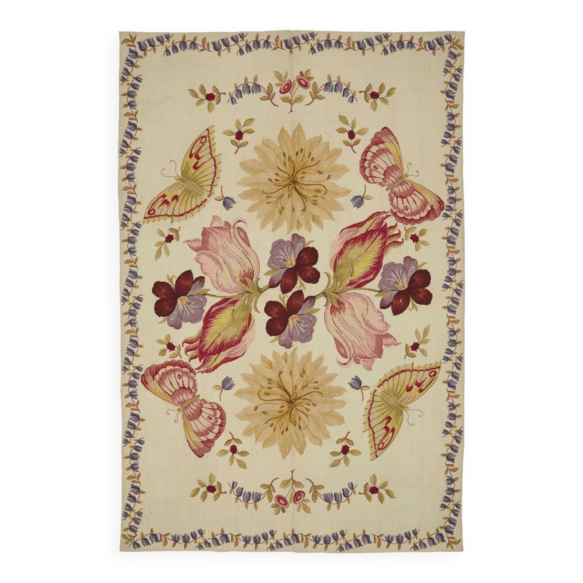 Handmade Vintage Flatweave Needlepoint Kilim 178 cm x 270 cm