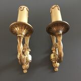 Pair of gilded bronze appliques