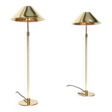 Hollywood Regency mid-century brass table lamps, 1960s, set of 2