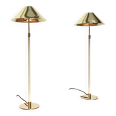 Hollywood Regency mid-century brass table lamps, 1960s, set of 2