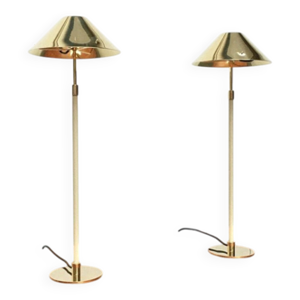 Hollywood Regency mid-century brass table lamps, 1960s, set of 2