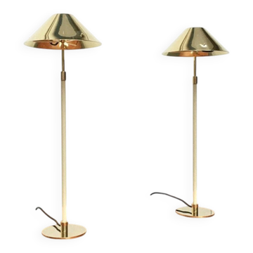 Hollywood Regency mid-century brass table lamps, 1960s, set of 2