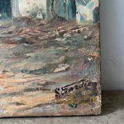 Porte Bab-Azoun, Alger, huile sur toile signé