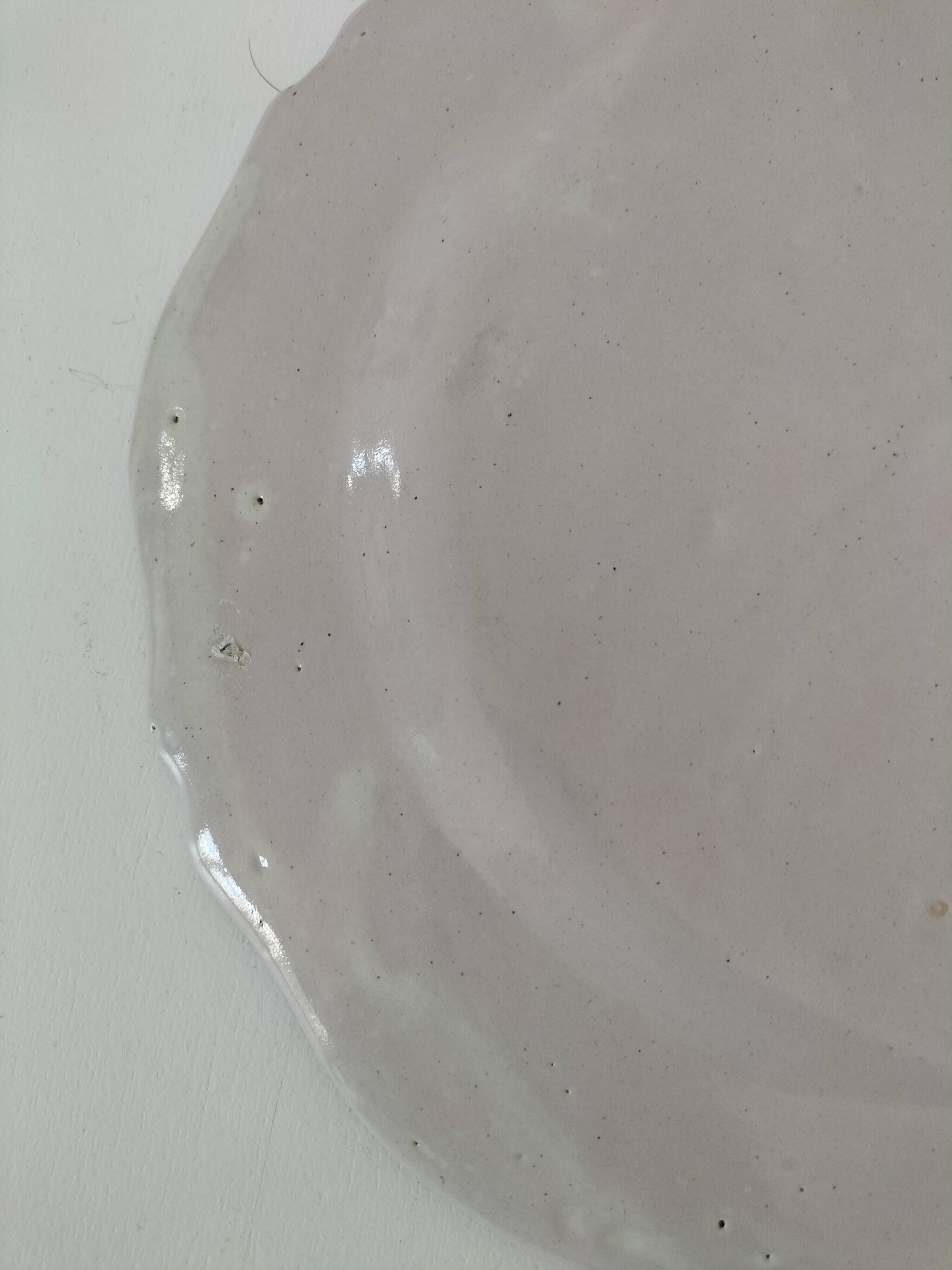 Antique hand-painted earthenware plate – piper and birds