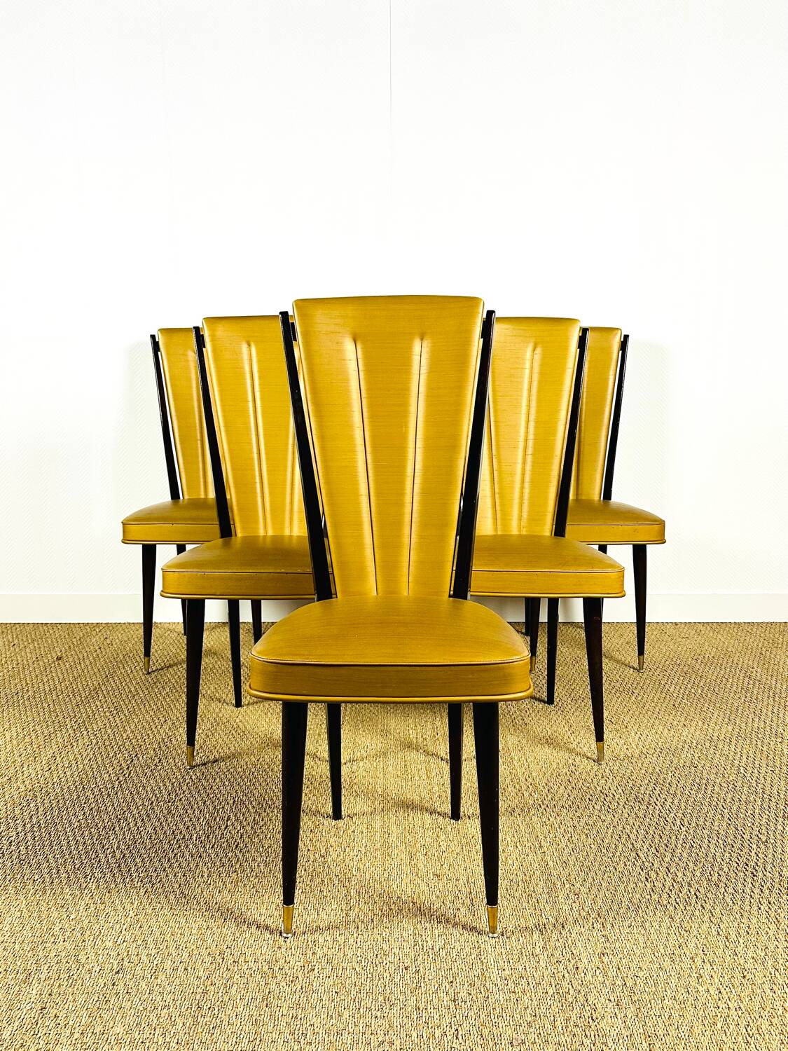 Ensemble de 6 chaises Art déco, France, 1940