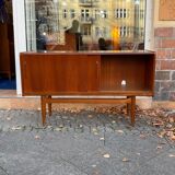 Sideboard two sliding teak doors 60s