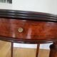 2 petites tables marquerie acajou