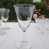 Set of 11 crystal wine glasses 1930s