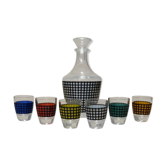 Service à alcool carafe avec 6 verre vintage 60's 70's