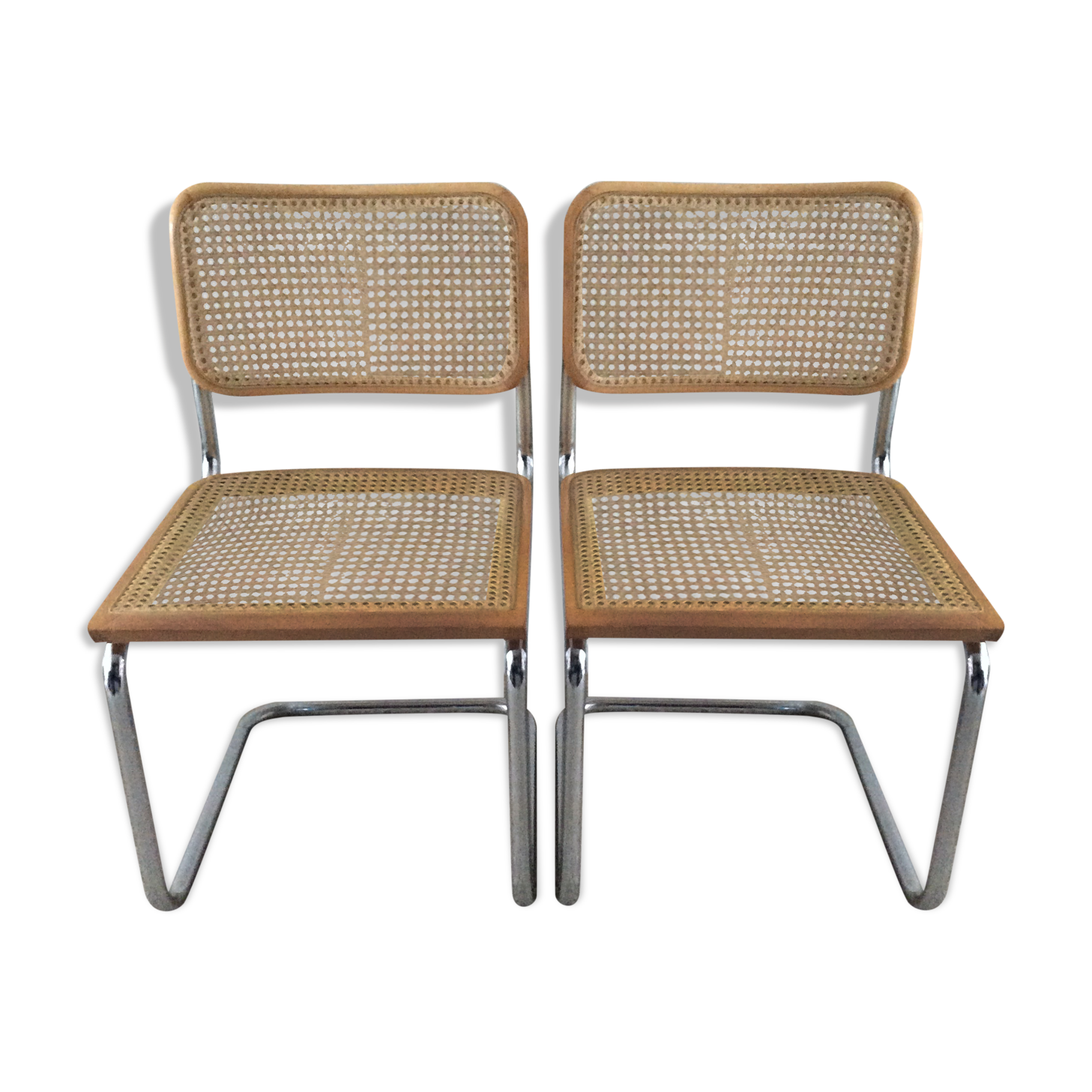 Pair of Marcel Breuer Cesca B32 chairs