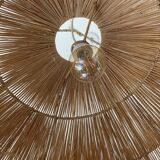 Suspension chandelier lampshade raffia bohemian vintage natural