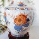 Hand-painted porcelain table lamp, Chinese Imari style.