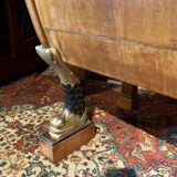 Biedermeier Armoire with Intricate Carvings and Urn Shape