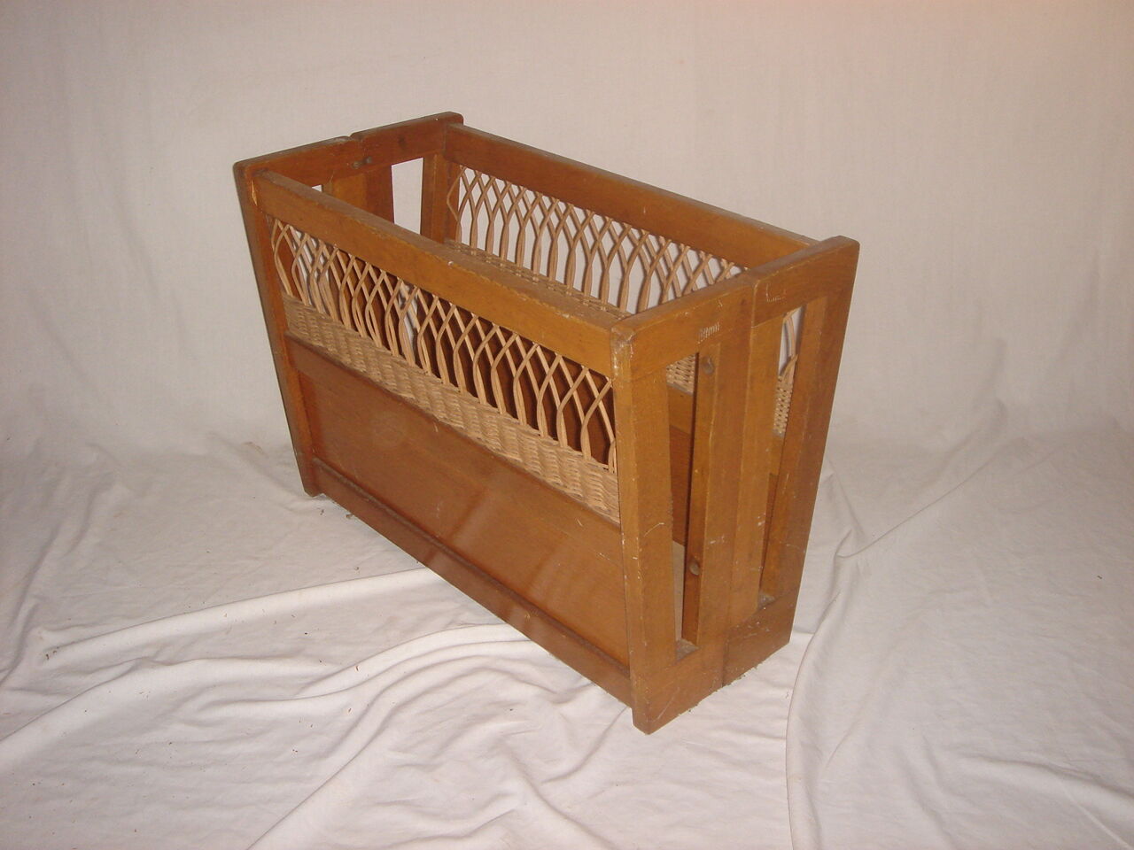 Former cradle wood & rattan 1965
