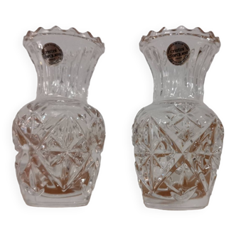 2 Arques crystal candle holders