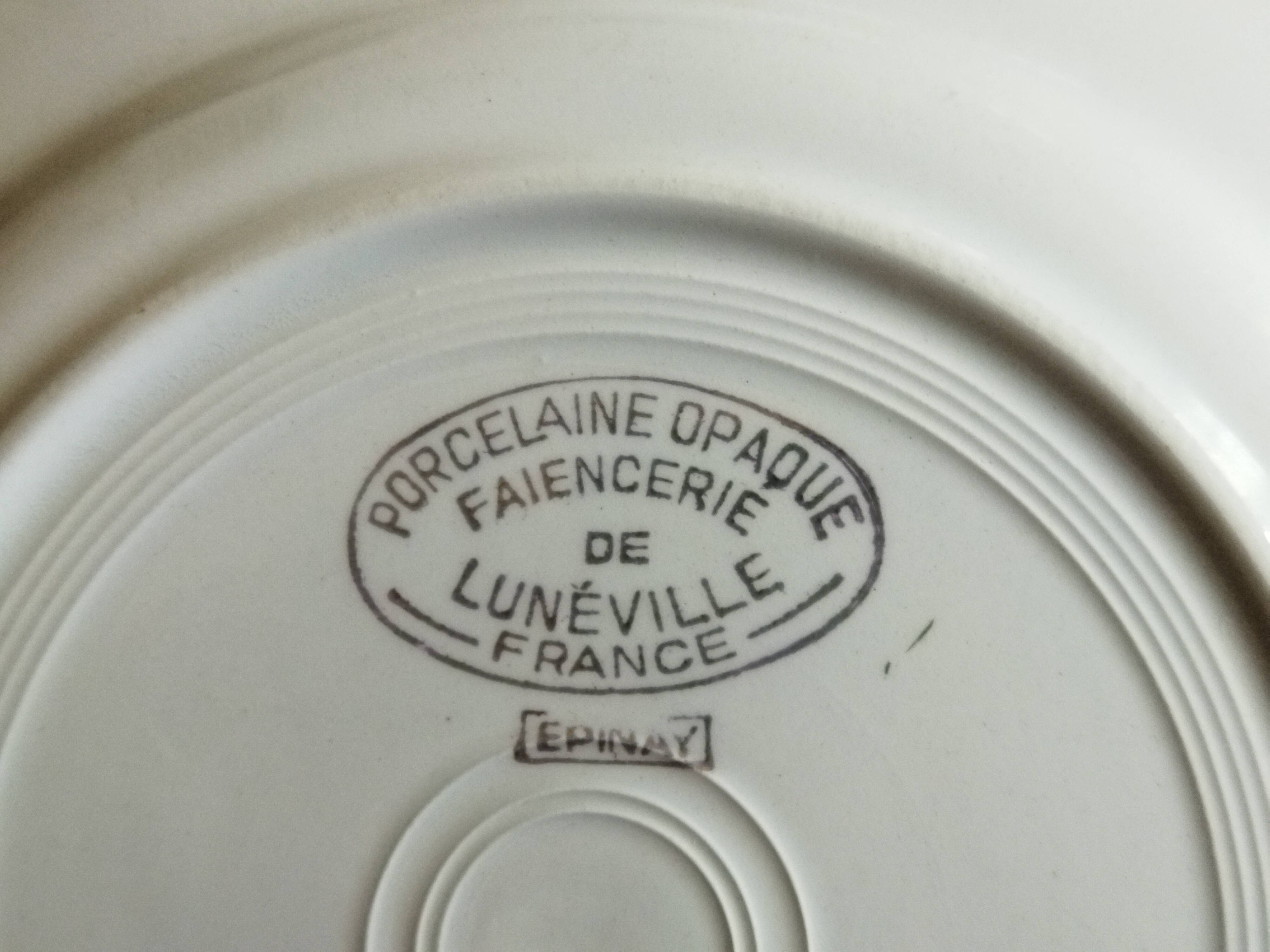 5 Lunéville dessert plates