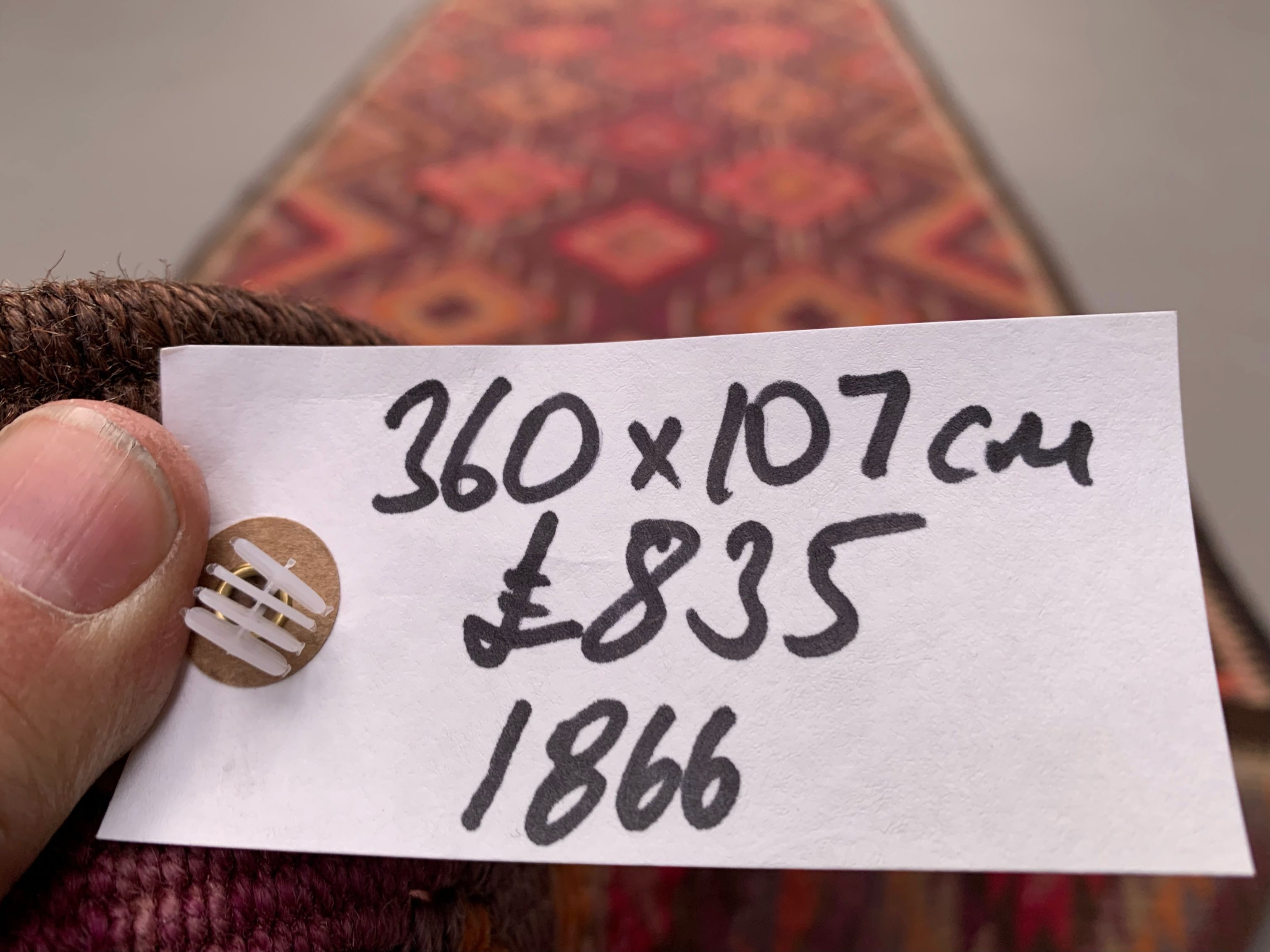 Old turkish kilim runner 360x107 cm