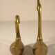 Pair of brass swans